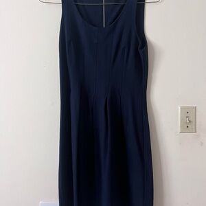Elegant Navy Blue Sleeveless Dress